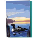 Tree-Free Greetings EcoNotes 12-Count Notecard Set with Envelopes, 4 X 6-Inch, Loon Lake Themed Paul A. Lanquist Art (66814)