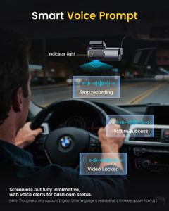 GKU 4K Dual Dash Cam with 64GB SD Card – Front and Rear Car Camera