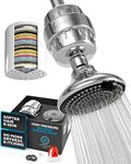 SparkPod High Pressure Shower Filter Head - 23 Stages 40x Chlorine and Heavy Metals Filtration - Pressure Boosting Innovation - Wide Angle Spray - Therapeutic Power Focused Stream - Tool-Free Install