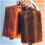 100% Genuine Leather Toiletry Bag E