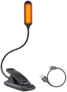BIGLIGHT Amber Book Reading Light,Reading Lights Blue Light Blocking,Clip on Book Light for Reading in Bed at Night, Dimmable Brightness Rechargeable Portable Book Lamp for Readers Students Kids