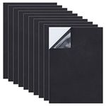 BENECREAT 10PCS Self Adhesive Backed Foam Sheet Black EVA Foam Pad Mat with Adhesive Backing for Furniture 21x30cm, 1mm Thick