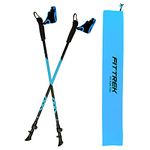 FitTrek Nordic Walking Poles - Lightweight Aluminum 7075 Walking Sticks or Hiking Sticks - Hiking Poles with Quick Lock System for Men - Women