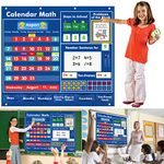 KIKIGOAL Daily Math Calendar Classroom Pocket Chart Educational Pocket Chart Teaching Materials for Daily Math Activities All About Number Activities for Elementary and Pre-school