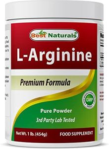 Best Naturals L-Arginine Powder 1 Pound - Pure Pharmaceutical Grade Free Form - Best Amino Acid Arginine Supplements for Women & Man - Promotes Circulation and Supports Cardiovascular Health