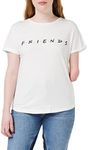 FRIENDS Women's Titles T-Shirt, Whi