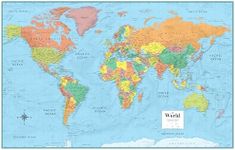 Swiftmaps 32" x 50" RMC Large World