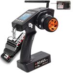 DTXMX Radiolink RC4GS V3 5 Channels RC Transmitter and R6FG Gyro Receiver 2.4GHz RC Controller for Crawler,Car Boat Black