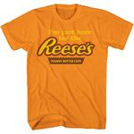 Reese's Mens Peanut Butter Cup Shirt - Classic How do You eat a Shirt Graphic T-Shirt, Orange, Large