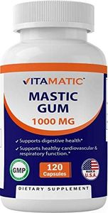 Vitamatic Mastic Gum 1000mg per Serving - Support Digestive Function, Gastrointestinal Health, Immune and Oral Wellness, 120 Capsules