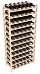 72 Bottle Premium Wooden Wine Bottle Rack, Stackable Freestanding Floor Modular Wine Racks for Wine Cellars & Wine Cabinets, Easy Assembly, Living Series, Pine (Unstained)