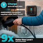 EVIQO Level 2 EV Charger - 48 Amp EV Charger Level 2, 240V J1772, Level 2 Charger NEMA 14-50 / Hardwire, Electric Car Charger Level 2, Borne de Recharge Niveau 2, Borne de Recharge Véhicule Électrique