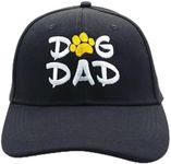 Bifarde Dog Dad Dog Lovers Gifts Baseball Caps, Funny Dog Lover Puppy Father's Day Birthday Gifts for Dad, Grandpa, Husband, Dog Dad Hats for Men Black