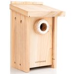 WHITEHORSE Premium Cedar Bird House - Weatherproof Design with a 22" Floor - A Bluebird Nest Box Built to NABS Specs - Enjoy Bird Watching While Supporting Birds (22” Floor)