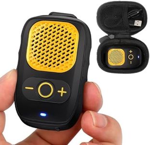 ShellHome Wearable Bluetooth Speaker - 30H Working Time Clip-On Wireless Jobsite Pro Water-Resistant Portable Speaker — Built-in Mic for Hands-Free Music and Calls, Yellow (Non-Magnetic)