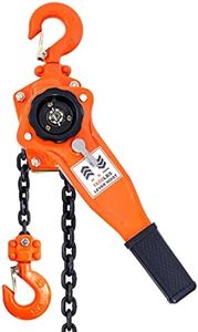 SALUINOKI Lever Chain Hoist 1650lbs 10ft 3/4 ton Come Along Ratchet Puller Hoists for Heavy Duty Lifting