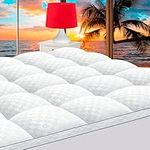 Extra Thick Mattress Topper Full for Pressure Relief Pillow Top Mattress Pad Cover Breathable Quilted with 8-21 Inch Deep Pocket - White