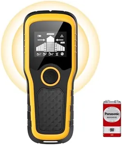 Stud Finder Wall Scanner, Advanced 5-in-1 Detector for Wood, Metal, Joists, Pipes, and AC Wires, New version Intelligent Chip, High-Definition LCD Display Screen & Audible Alarm