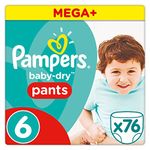 Pampers Baby-Dry Pants - Size 6, Pack of 76