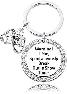 YLWJSP Drama Mask Keychain Musical Theater Gift Comedy Tragedy Mask Jewelry Theatre Lover Gifts Drama Gift Mask Actress Keychain (Mask KS)