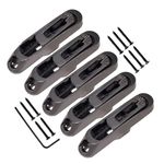 JD Moon 4 or 5 String Bridge Saddles Heavy Duty Individual Bass Bridge Tailpiece (Black 5pcs)