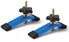 T-track Hold Down Clamps,6-3/8"L x 1-1/4"Width-Woodworking and Clamps-High Strength Aluminum Alloy 6063-Fine Sandblast Anodized - Blue Color- 2 Pack