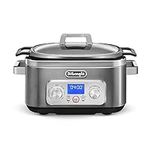 De'Longhi Livenza 7-in-1 Multi-Cooker Programmable SlowCooker, Bake, Brown, Saute, Rice, Steamer & Warmer, Easy to Use and Clean, Nonstick Dishwasher Safe Pot, (6-Quart), Stainless Steel