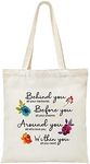 ZHANTUONE Canvas Tote Bag，Best Friend BFF Gifts，Friends Gifts for Birthday，The Best Friendship Gift to Friends，Friends Gifts for Women Birthday，Christmas Gift, White