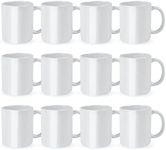 HTVRONT Sublimation Mugs Blank 11 oz - 12 Pack Tazas Para Sublimacion - Sublimation Coffee Mugs