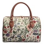 Signare Tapestry Duffle Bag Overnight Bags Weekend Bag for Women with Sunflower Poppy Butterfly Dragonfly Design (TRAV-MGD)