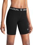 G Gradual Women's Spandex Compression Volleyball Shorts 3" /7" Workout Pro Shorts for Women, 7'' Black, X-Large