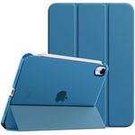 TiMOVO Case for iPad Mini 7 A17 Pro 8.3-inch 2024, iPad Mini 6th Generation Case, Slim Translucent Hard Back Folio Cover Support Touch ID & Apple Pencil Charging, Auto Wake/Sleep, Peacock Blue