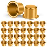 AOMIG Mini Metal Candle Holders, 30Pcs Creative Candle Cups Holders, Gold Aluminum Candelabra, Candlestick Holder for DIY Candle Making, Birthday, Thanksgiving, Valentine's Day, Christmas Decoration