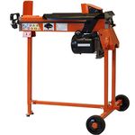 Forest Master FM10T-6 Electric Log Splitter 6 Ton - DuoCut Blade - Log Length up to 430mm - Pre-Filled Ready for Use - Workbench, Guard and Stand - Ramstop