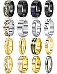 Simple Stainless Steel Band Rings f