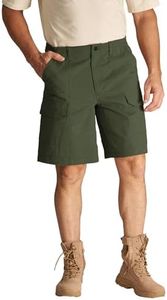 CHRONOLINE Men’s Work Shorts Regular Fit Cotton Workwear Utility Cargo Shorts with Pockets 2026 Spring Summer Casual Shorts, Moss Green, 34