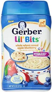 Gerber Lil Bits Whole Wheat Apple Blueberry Baby Cereal, 8 Oz , Pack of 6