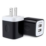 USB Wall Charger, Charger AC Adapter, USB Plug, Charging Block, Phone Cube, Ailkin 2-Pack 2.1Amp Dual Port Fast Charge Box Brick for iPhone 11Pro Max, Samsung Galaxy, Pixel, LG, Huawei, Moto, Kindle