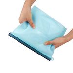 Femora Silicone Food Bag Reusable Seal Storage Container Silicone Food Preservation Bag Freezer Leak-Proof Cooking Ziplock Bags Blue 1500ml