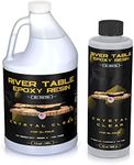 Epoxy Resin for River Table - 0.75 Gallon Kit - UV Resistant Crystal Clear Epoxy Resin Kit - 2:1 Ratio for Deep Pour, Deep Casting Resin, Live Edge River Table (0.5 Gallon + 0.25 Gallon