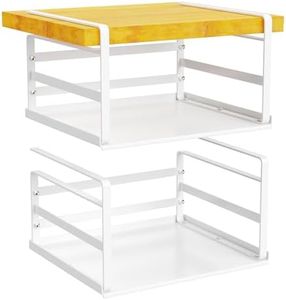 PEKGRIL 2 Pack Under Shelf Basket, White Undershelf Storage Basket, Heavy Duty Slide-in Hanging Storage Basket, Metal Under Cabinet Organizer for Kitchen, Pantry, Desk, Bookshelf, Cabinet