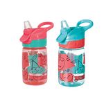 Nuby Incredible Gulp Water Bottle-No Spill Active Toddler Sippy Cup|360ml/12oz |Carry Handle|Dishwasher and Microwave Safe|Suitable Beaker for 18 Months Plus (Strawberries, Pack of 2), 048526890446