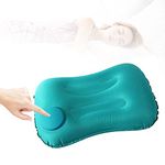 PALAY Nylon Ultralight Inflatable Camping Pillow, Compressible Comfortable Portable Travel Air Pillow For Neck&Lumbar Support While Camping, Backpacking, Hiking,Green