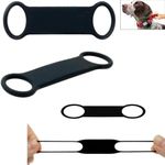 4Pcs Dog Anti-Lost Silicone ID Tags (2 Small/2 Large) – Silent Noiseless Pet Identity Tags, Personalized Name QR Code Slide-On Tags for Dogs Cats