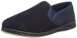 Padders Men's Albert Slippers, Navy, 8 UK