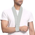 supregear Arm Sling, Lightweight Neck Support Collar Immobilizer Simple Arm Sling Breathable Shoulder Support for Men Women (Grey, Standard)