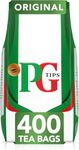 PG Tips Original Black Tea Bags Bulk Flavourful & Full-bodied Perfect Flavour Release 400 Plant Based Biodegradable Teabags