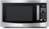 TOSHIBA EM131A5C-SS Countertop Microwave Ovens 1.2 Cu Ft with 12.4" Removable Turntable Smart Humidity Sensor, 12 Auto Menus Mute Function ECO Mode Easy Clean Interior, 1000W, Silver