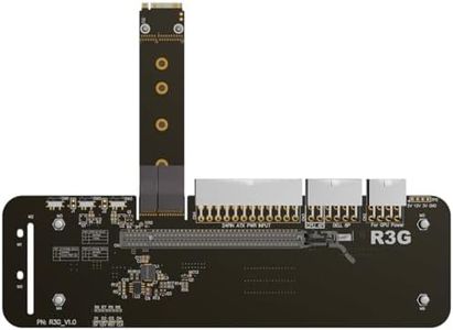 ADT-Link M.2 Key M NVMe External Graphics Card Stand Bracket with PCIe3.0 x4 Riser Cable 25cm 50cm 32Gbs for ITX STX NUC VEGA64 GTX1080ti (50CM,R43SG)