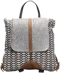 Myra Bag Honey Bee Cowhide & Upcycled Canvas Backpack S-1162